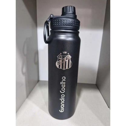 Garrafa Térmica Inox 800ml Personalizada – Com Gravação a Laser de Nomes, Profissões, Signos e Desenhos